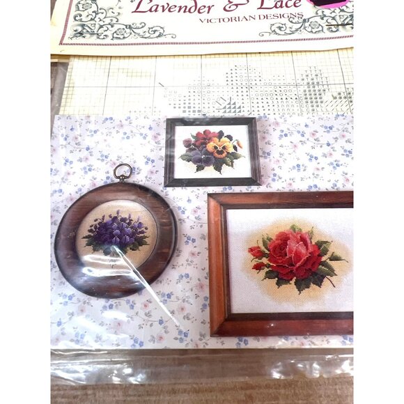 Lavender & Lace Victorian Cross Stitch Pattern Only Tea Garden - Picture 2 of 3